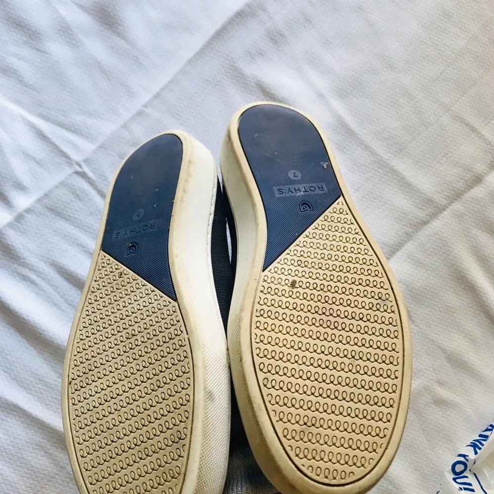 Rothy’s navy blue and Blue Slip-On Shoes